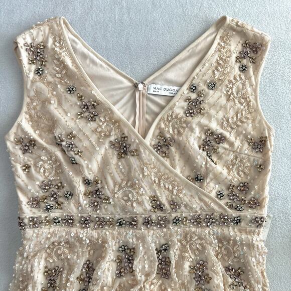 MAC DUGGAL 14 Embellished Wrap Cap Sleeve A-Line Evening Gown 93575 NWT $998 - Picture 6 of 16